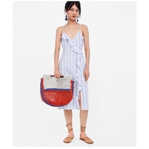 Frilled stripped dress